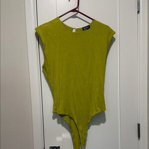 Stylish Green Sleeveless Bodysuit